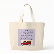 higher education humor canvas bag
