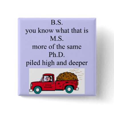 higher education humor button by jimbuf