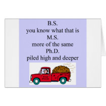 higher education humor greeting card