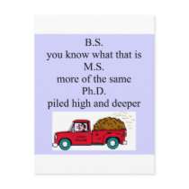 higher education humor postcard