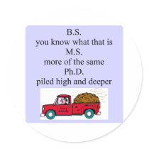higher education humor sticker