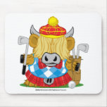 Highland Cow Golf Mouse Mat
