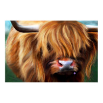 Highland Cow Painting Posters