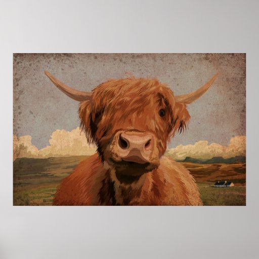 Highland Cow Print