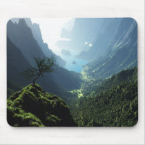 valley, canyon, mountain, swiss, alpine, glacial, desktop wallpaper, Mouse pad with custom graphic design