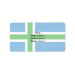 Highlands Of Scotland, United Kingdom flag Custom Address Label