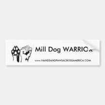 highres_2495984, Mill Dog WARRIOR, www.HANDSAND... Bumper Sticker