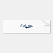 Highspire Pennsylvania Classic Design Bumper Sticker