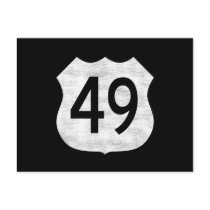Highway 49 Route Sign postcards
