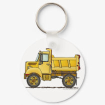Highway Dump Truck Construction Key Chains keychains by art1st Highway Dump Truck Construction Key Chains keychains
