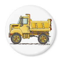 Highway Dump Truck Construction Magnets by art1st Highway Dump Truck Construction Magnets