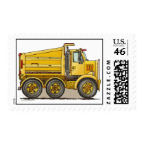 Highway Dump Truck Postage Stamp