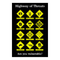 Highway of Threats Security Awareness Poster posters