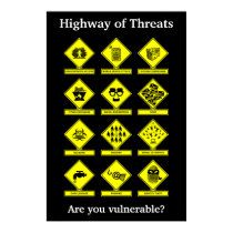 Highway of Threats Security Awareness Poster posters
