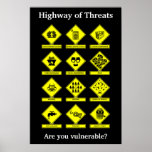 Highway of Threats Security Awareness Poster