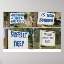 Highway Signs, Merry Wink Motel Print