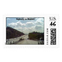 Highway to Heaven, clouds, freeway, travel, drivin postage