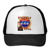 Highway To Hell Route 666 - Round Mesh Hat