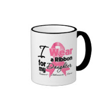 Hija - cinta del cáncer de pecho tazas de café