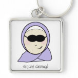 Hijabi driving - muslim girl with hijab key chain