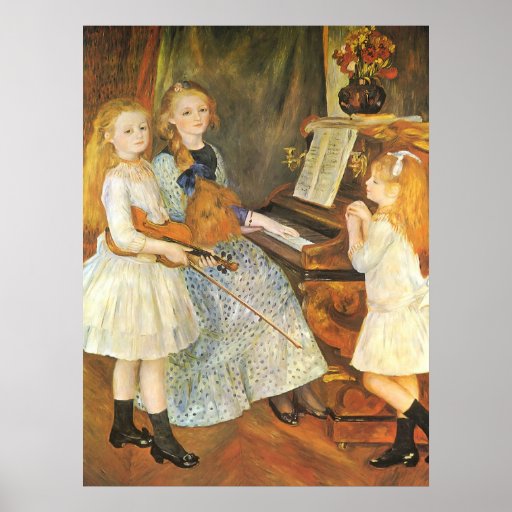 Hijas de Catulle Mendes; Renoir, arte del vintage Posters