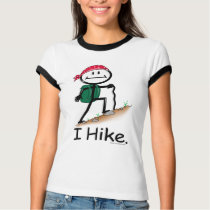 I Hike Stick Figure T-shirt by BusyBodies