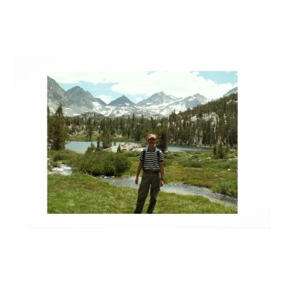 Hikedog loves this area Poster by waterfall