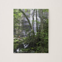 Hiker admires Falls Branch Falls Jigsaw Puzzle