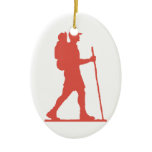 Hiker in Pink Christmas Ornament