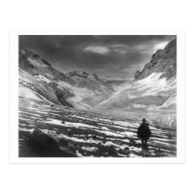 Hiker in the Aconcagua Valley in Chili Photograp Post Card