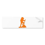 Hiker Silhouette Emblem Graphic Design Backpacker Bumper Sticker