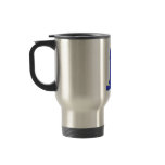 Hiker Silhouette Emblem Graphic Design Backpacker Coffee Mug