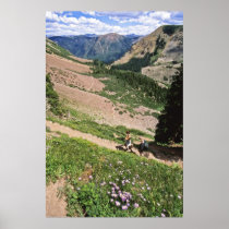 Hikers In The Rockies CO Poster