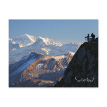 Hikers on Mount Pilatus in Lucerne Switzerland