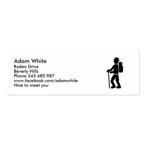Hiking Business Cards (front side)