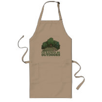 Hiking, Camping, Trekking, Climbing Outdoors! aprons by GreenNeighbor Hiking, Camping, Trekking, Climbing Outdoors! aprons