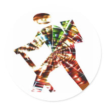 Hiking - Cosmic Red Sparkle design stickers by doonagiri Hiking - Cosmic Red Sparkle design stickers