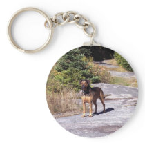 Hiking Dog Keychain