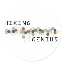 Hiking Genius stickers