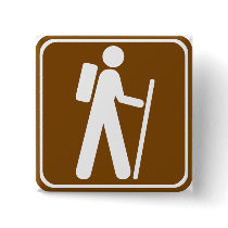 Hiking Highway Sign buttons