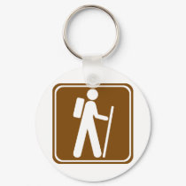Hiking Highway Sign keychains