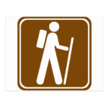 Hiking Highway Sign Postcard