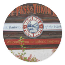 Hiking in Alaska Round Sticker