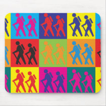 Hiking Pop Art Mouse Pads