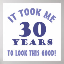 Hilarious 30th Birthday Gag Gifts Poster