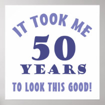 Hilarious 50th Birthday Gag Gifts Poster