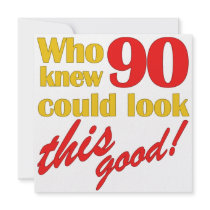 HIlarious 90th Birthday Party Invitations