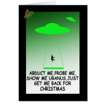 Hilarious alien abduction cards