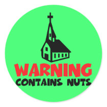 Hilarious atheist round sticker