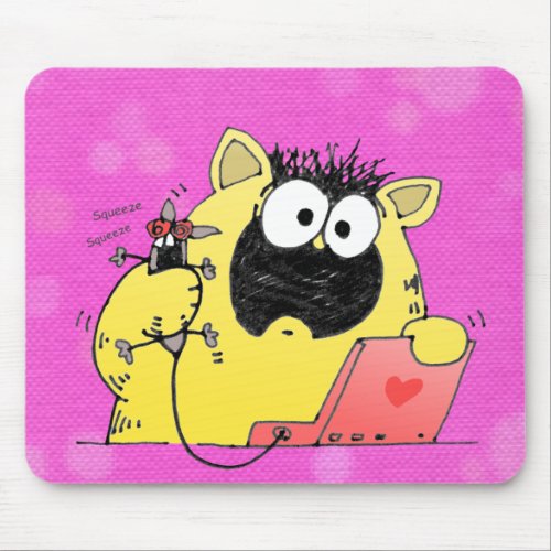 Hilarious Cat and Mouse Pad mousepad